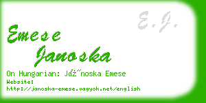 emese janoska business card